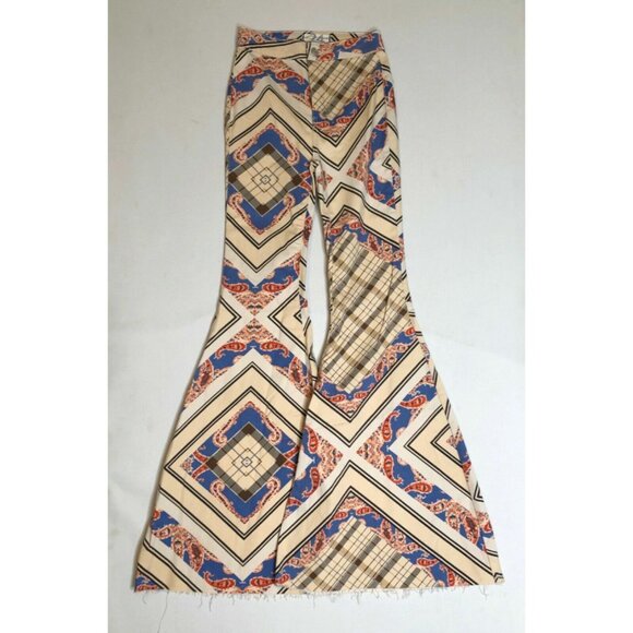 Free People Just Float On Printed Flare Jeans High Rise - Picture 3 of 4